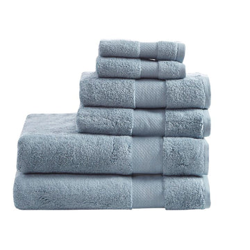 Nona 6 Piece 100% Turkish Cotton Towel Set (Set of 6)